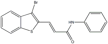 (2E)-3-(3-bromo-1-benzothiophen-2-yl)-N-phenylprop-2-enamide Struktur