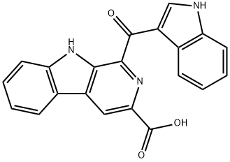 9H-Pyrido[3,4-b]indole-3-carboxylic acid, 1-(1H-indol-3-ylcarbonyl)- Struktur