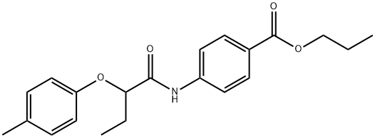 propyl 4-{[2-(4-methylphenoxy)butanoyl]amino}benzoate Struktur