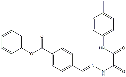 4-[(1E)-({[(4-methylphenyl)carbamoyl]formamido}imino)methyl]phenyl benzoate Struktur