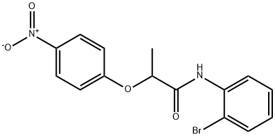 N-(2-bromophenyl)-2-(4-nitrophenoxy)propanamide Struktur