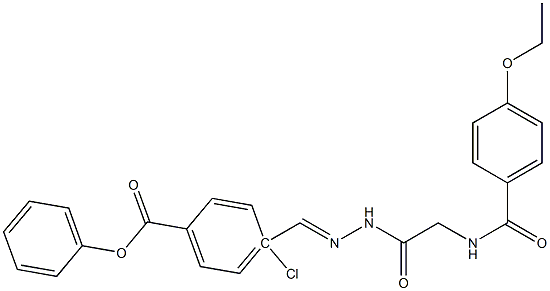 4-[(1Z)-({2-[(4-ethoxyphenyl)formamido]acetamido}imino)methyl]phenyl 4-chlorobenzoate Struktur