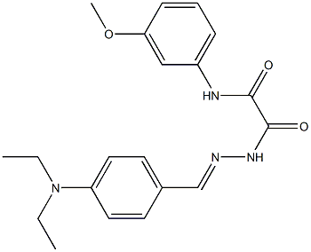 1-{N'-[(1E)-[4-(diethylamino)phenyl]methylidene]hydrazinecarbonyl}-N-(3-methoxyphenyl)formamide Struktur