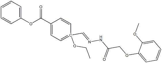 4-[(1Z)-{[2-(2-methoxyphenoxy)acetamido]imino}methyl]phenyl 4-ethoxybenzoate Struktur