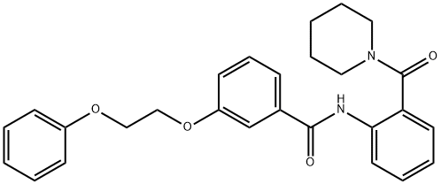 3-(2-phenoxyethoxy)-N-[2-(1-piperidinylcarbonyl)phenyl]benzamide Struktur