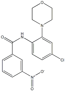 N-[4-chloro-2-(4-morpholinyl)phenyl]-3-nitrobenzamide Struktur