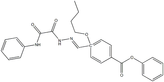 4-[(1E)-{[(phenylcarbamoyl)formamido]imino}methyl]phenyl 4-butoxybenzoate Struktur