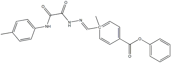 4-[(1Z)-({[(4-methylphenyl)carbamoyl]formamido}imino)methyl]phenyl 4-methylbenzoate Struktur