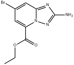 [1,2,4]Triazolo[1,5-a]pyridine-5-carboxylic acid, 2-amino-7-bromo-, ethyl ester Struktur