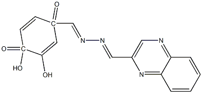 2-QUINOXALINECARBALDEHYDE (3,4-DIHYDROXYBENZYLIDENE)HYDRAZONE 1,4-DIOXIDE Struktur
