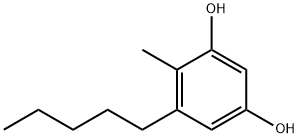 4-methyl-5-pentylbenzene-1,3-diol Struktur