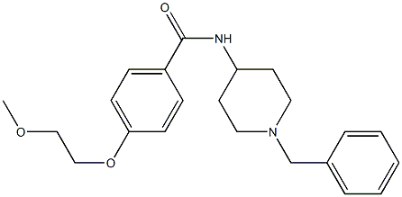 N-(1-benzyl-4-piperidinyl)-4-(2-methoxyethoxy)benzamide Struktur