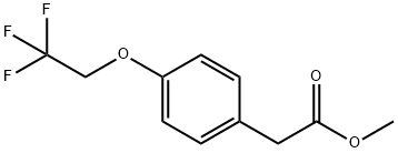 Benzeneacetic acid, 4-(2,2,2-trifluoroethoxy)-, methyl ester Struktur