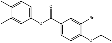 3,4-dimethylphenyl 3-bromo-4-isopropoxybenzoate Struktur