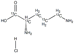 L-ORNITHINE-13C5 HYDROCHLORIDE, Struktur