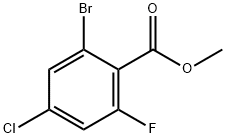 Methyl 2-bromo-4-chloro-6-fluorobenzoate Struktur