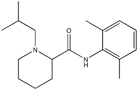 N-(2,6-dimethylphenyl)-1-(2-methylpropyl)piperidine-2-carboxamide Struktur