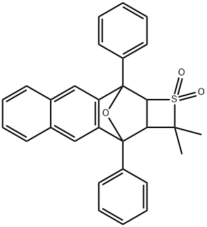 3,10-Epoxy-2H-anthra[2,3-b]thiete, 2a,3,10,10a-tetrahydro-2,2-dimethyl-3,10-diphenyl-, 1,1-dioxide Struktur