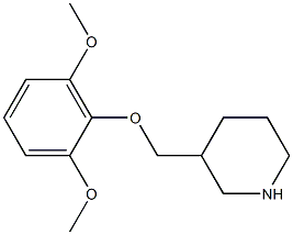 3-[(2,6-dimethoxyphenoxy)methyl]piperidine Struktur