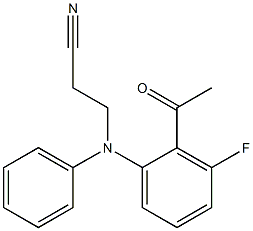 3-[(2-acetyl-3-fluorophenyl)(phenyl)amino]propanenitrile Struktur