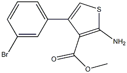 methyl 2-amino-4-(3-bromophenyl)thiophene-3-carboxylate Struktur