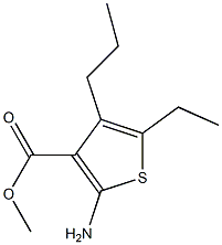 methyl 2-amino-5-ethyl-4-propylthiophene-3-carboxylate Struktur