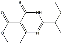 methyl 2-sec-butyl-4-methyl-6-thioxo-1,6-dihydropyrimidine-5-carboxylate Struktur