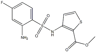 methyl 3-[(2-amino-4-fluorobenzene)sulfonamido]thiophene-2-carboxylate Struktur