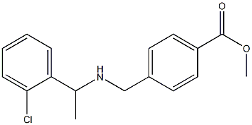 methyl 4-({[1-(2-chlorophenyl)ethyl]amino}methyl)benzoate Struktur