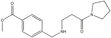 methyl 4-({[3-oxo-3-(pyrrolidin-1-yl)propyl]amino}methyl)benzoate Struktur