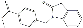 methyl 4-[(2-oxo-2,3-dihydro-1H-indol-1-yl)methyl]benzoate Struktur