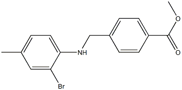 methyl 4-{[(2-bromo-4-methylphenyl)amino]methyl}benzoate Structure