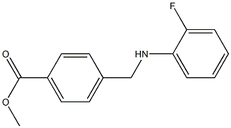 methyl 4-{[(2-fluorophenyl)amino]methyl}benzoate Struktur