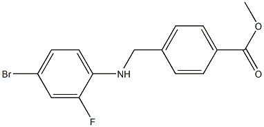 methyl 4-{[(4-bromo-2-fluorophenyl)amino]methyl}benzoate Struktur