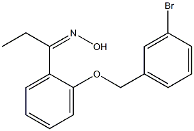 N-(1-{2-[(3-bromophenyl)methoxy]phenyl}propylidene)hydroxylamine Struktur