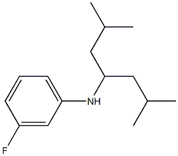 N-(2,6-dimethylheptan-4-yl)-3-fluoroaniline Struktur