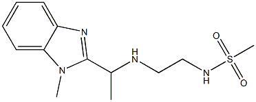 N-(2-{[1-(1-methyl-1H-1,3-benzodiazol-2-yl)ethyl]amino}ethyl)methanesulfonamide Struktur