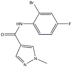 N-(2-bromo-4-fluorophenyl)-1-methyl-1H-pyrazole-4-carboxamide Struktur