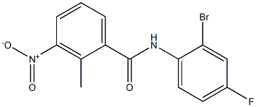 N-(2-bromo-4-fluorophenyl)-2-methyl-3-nitrobenzamide Struktur