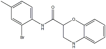 N-(2-bromo-4-methylphenyl)-3,4-dihydro-2H-1,4-benzoxazine-2-carboxamide Struktur