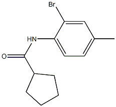 N-(2-bromo-4-methylphenyl)cyclopentanecarboxamide Struktur