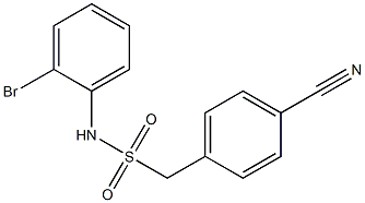 N-(2-bromophenyl)-1-(4-cyanophenyl)methanesulfonamide Struktur