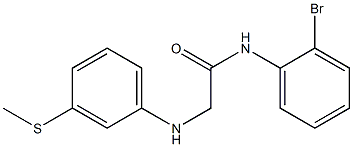 N-(2-bromophenyl)-2-{[3-(methylsulfanyl)phenyl]amino}acetamide Struktur