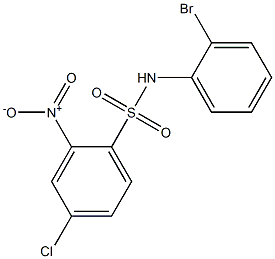 N-(2-bromophenyl)-4-chloro-2-nitrobenzene-1-sulfonamide Struktur