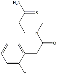 N-(2-carbamothioylethyl)-2-(2-fluorophenyl)-N-methylacetamide Struktur