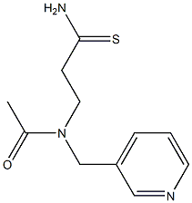 N-(2-carbamothioylethyl)-N-(pyridin-3-ylmethyl)acetamide Struktur