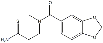 N-(2-carbamothioylethyl)-N-methyl-2H-1,3-benzodioxole-5-carboxamide Struktur