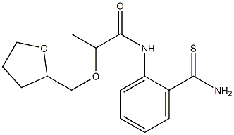 N-(2-carbamothioylphenyl)-2-(oxolan-2-ylmethoxy)propanamide Struktur