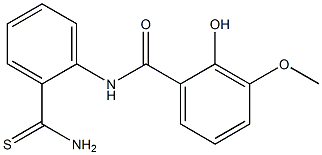 N-(2-carbamothioylphenyl)-2-hydroxy-3-methoxybenzamide Struktur