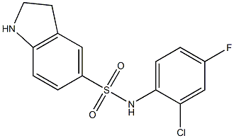 N-(2-chloro-4-fluorophenyl)-2,3-dihydro-1H-indole-5-sulfonamide Struktur